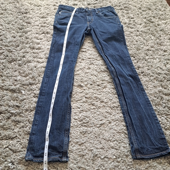 Vans | Blue V76 women's skinny Jean 32 x 32 with crinkled acid wash - Picture 10 of 12